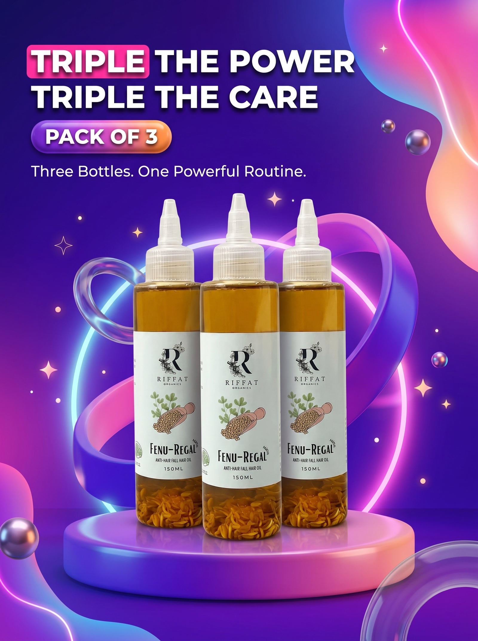 Fenu-Regal Anti-Hair Fall Oil Pack of 3